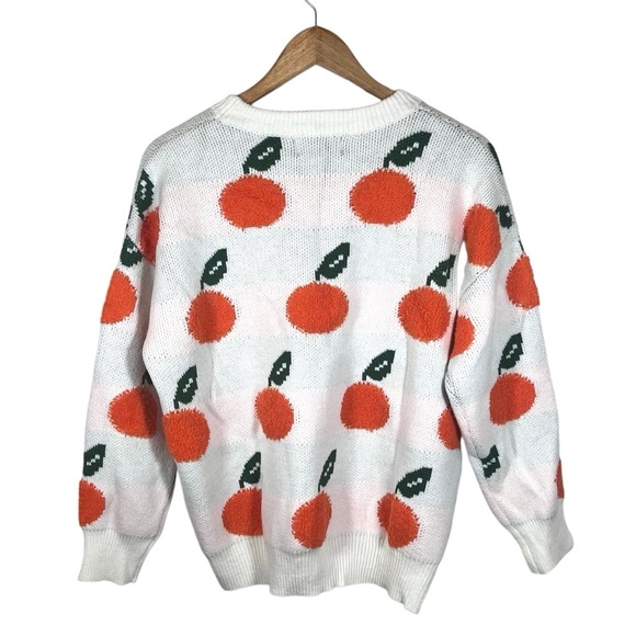 Cider All Over Orange Print Sweater Size Small - Picture 6 of 7